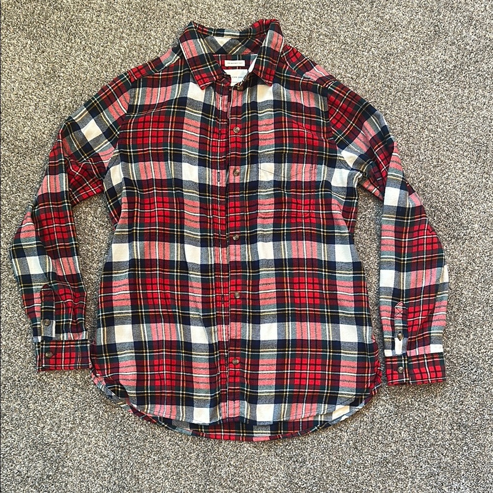 Classic Red Plaid Button Shirt